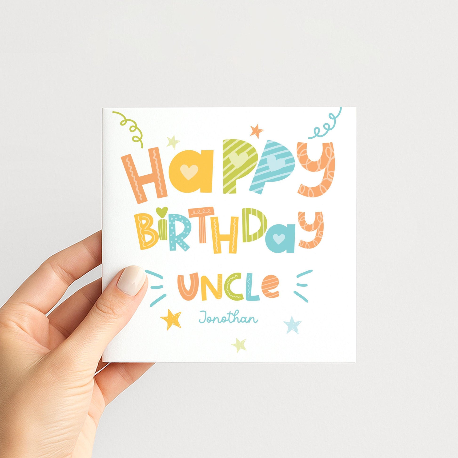 Birthday Card Uncle - Personalised Fun Uncle Card With Matte Finish & Cheerful Design