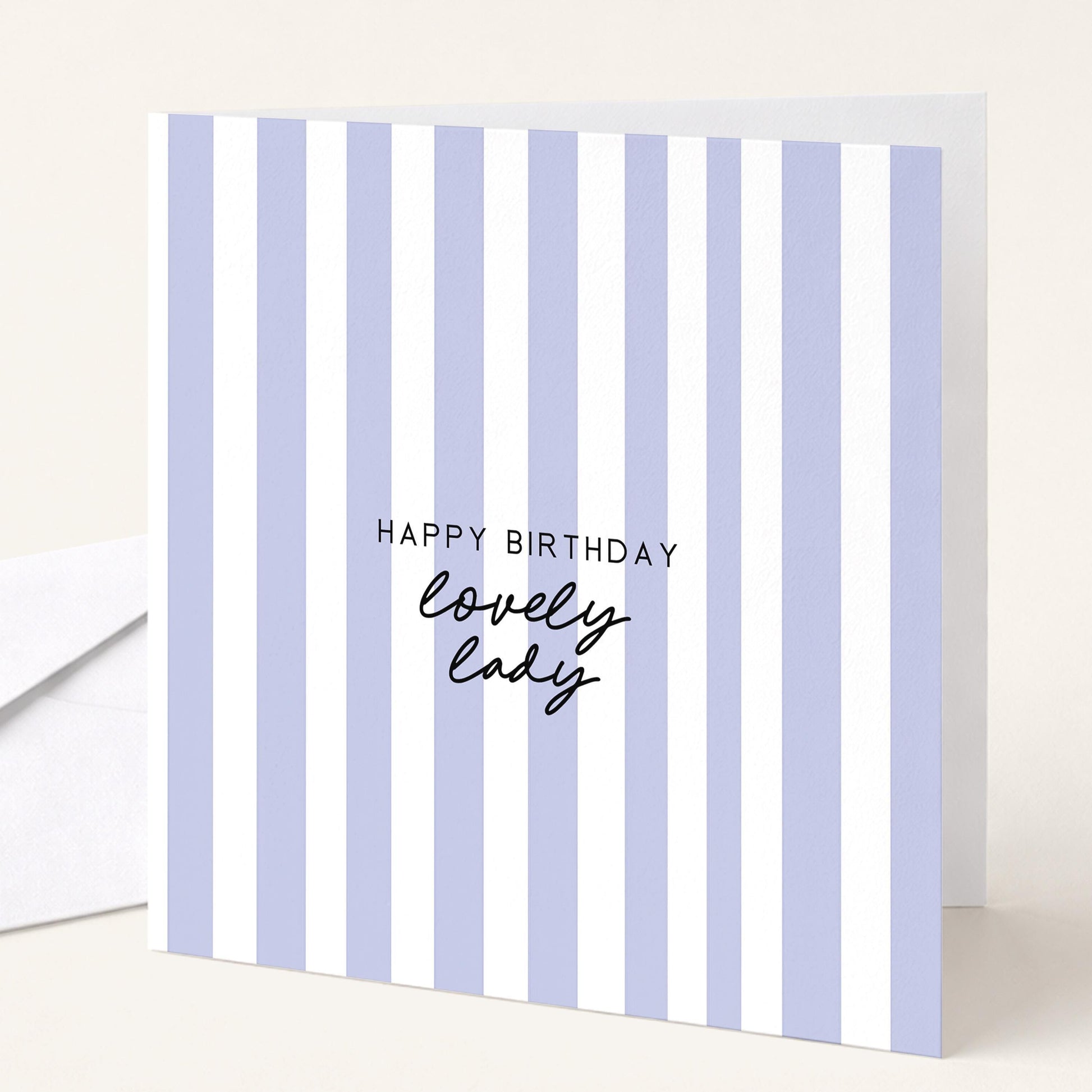 Birthday Card for Her Simple Stripe