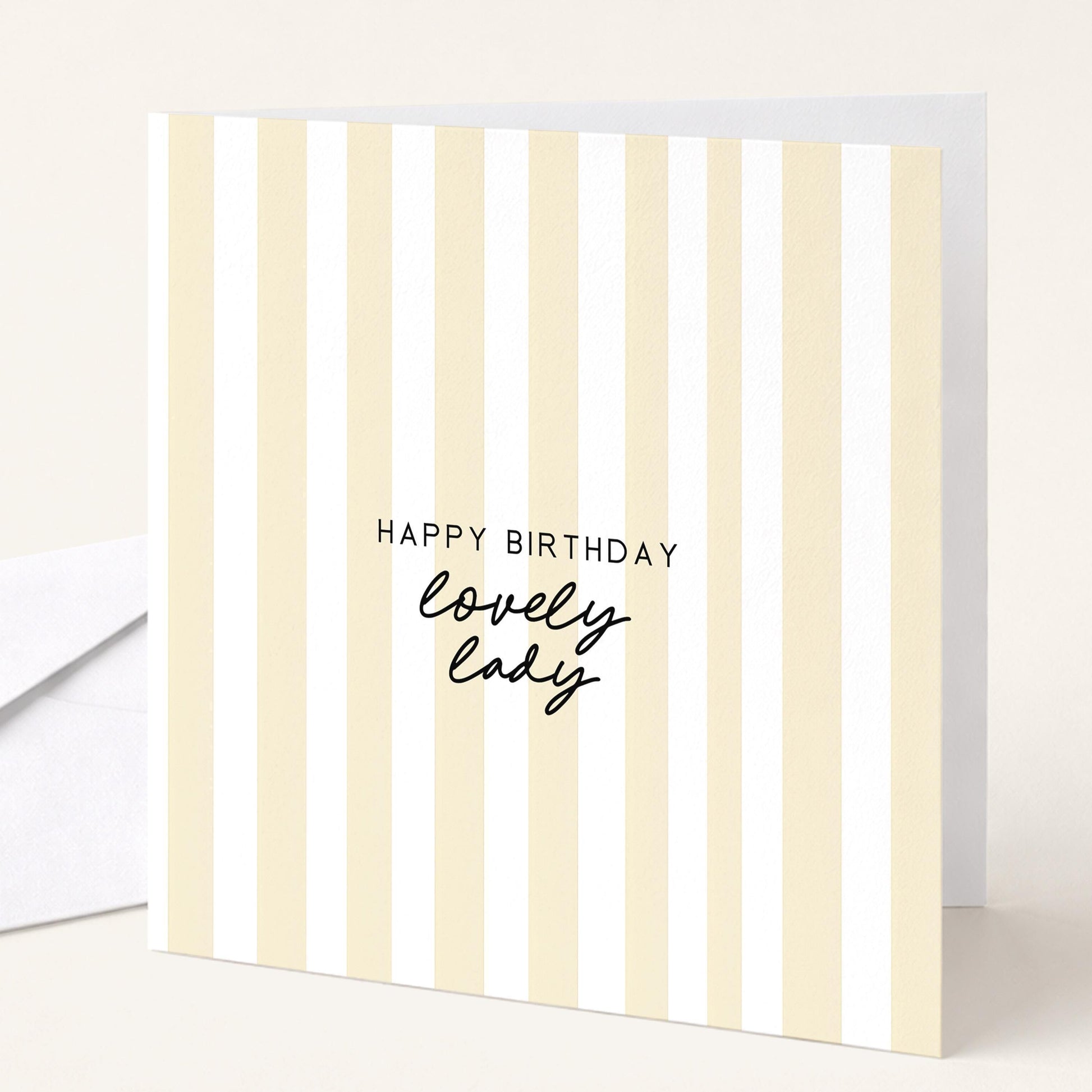 Birthday Card for Her Simple Stripe