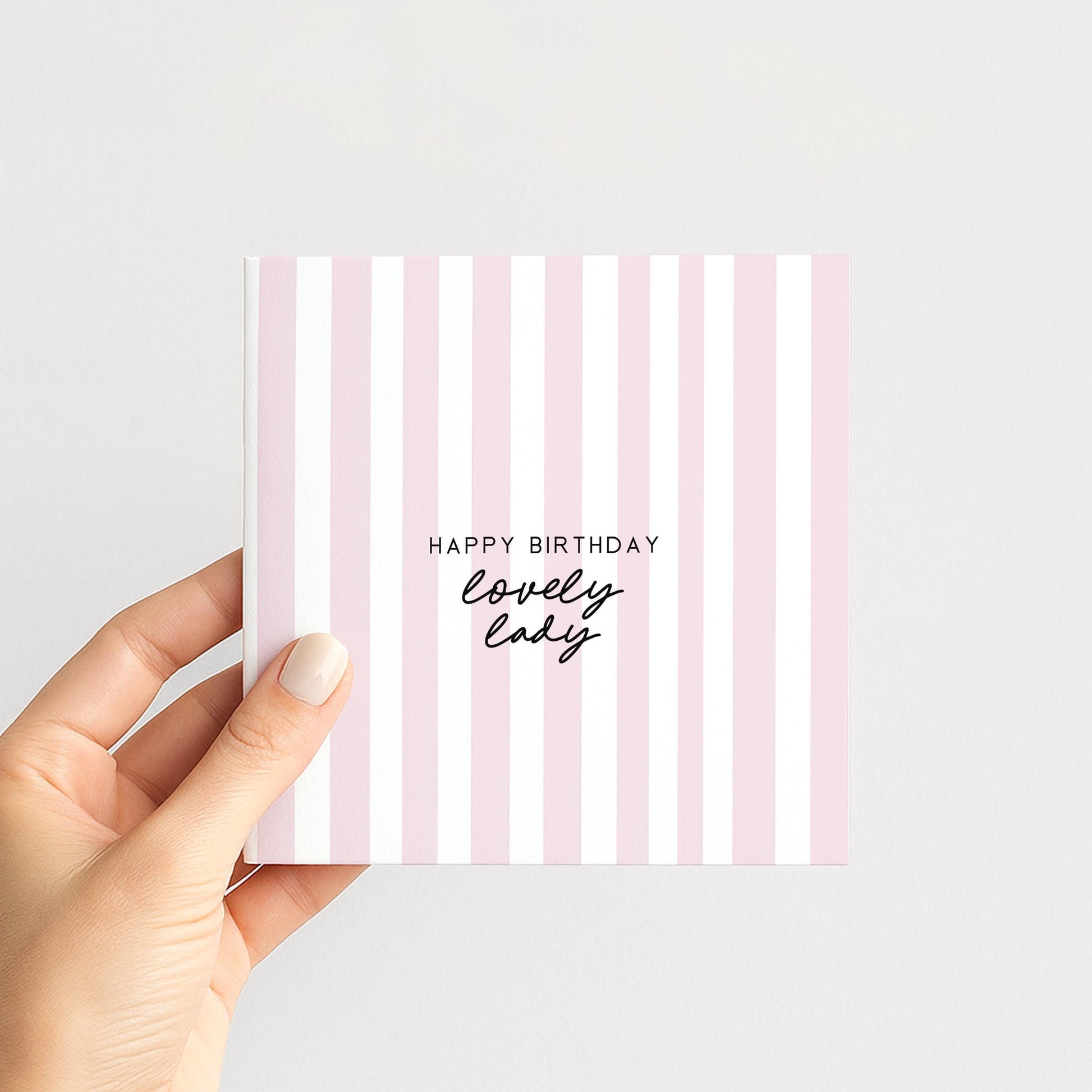 Birthday Card for Her Simple Stripe