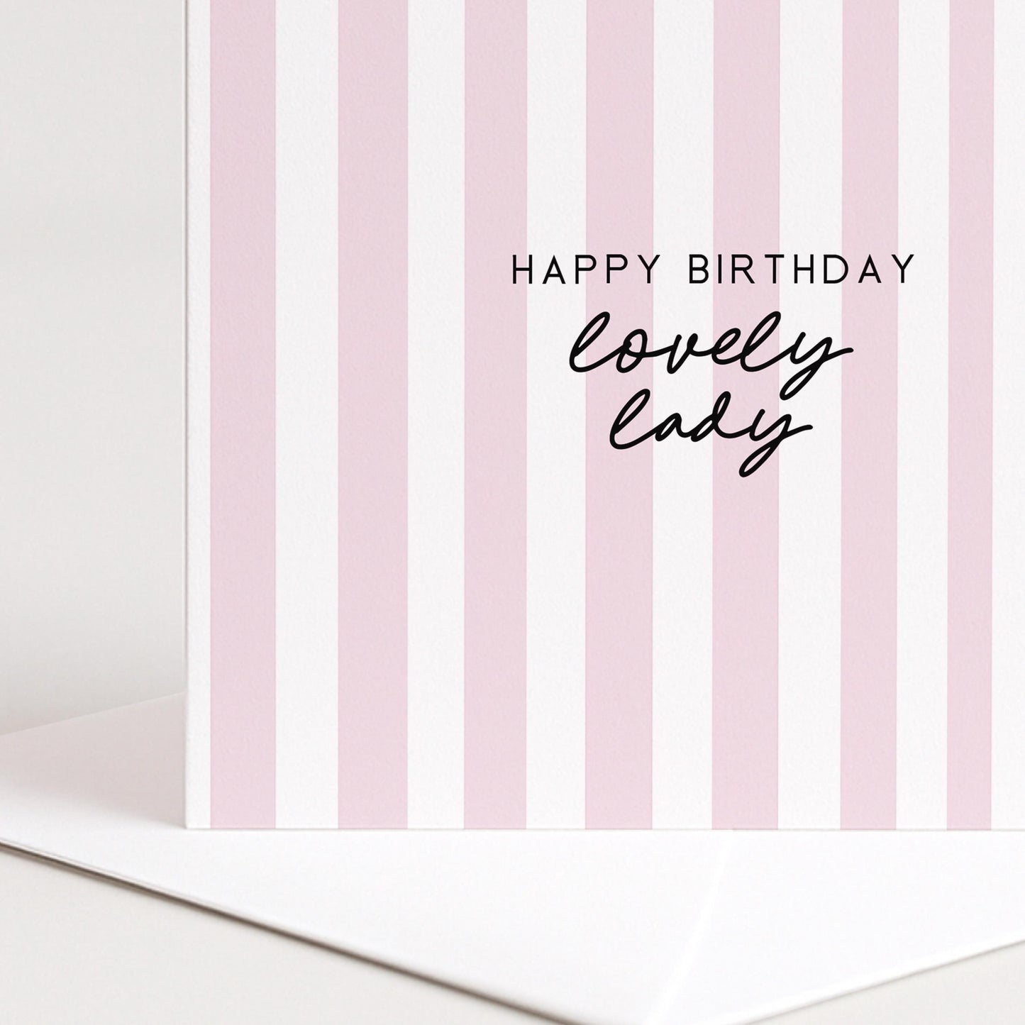 Birthday Card for Her Simple Stripe