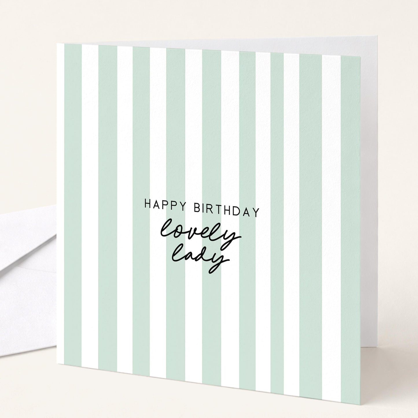 Birthday Card for Her Simple Stripe