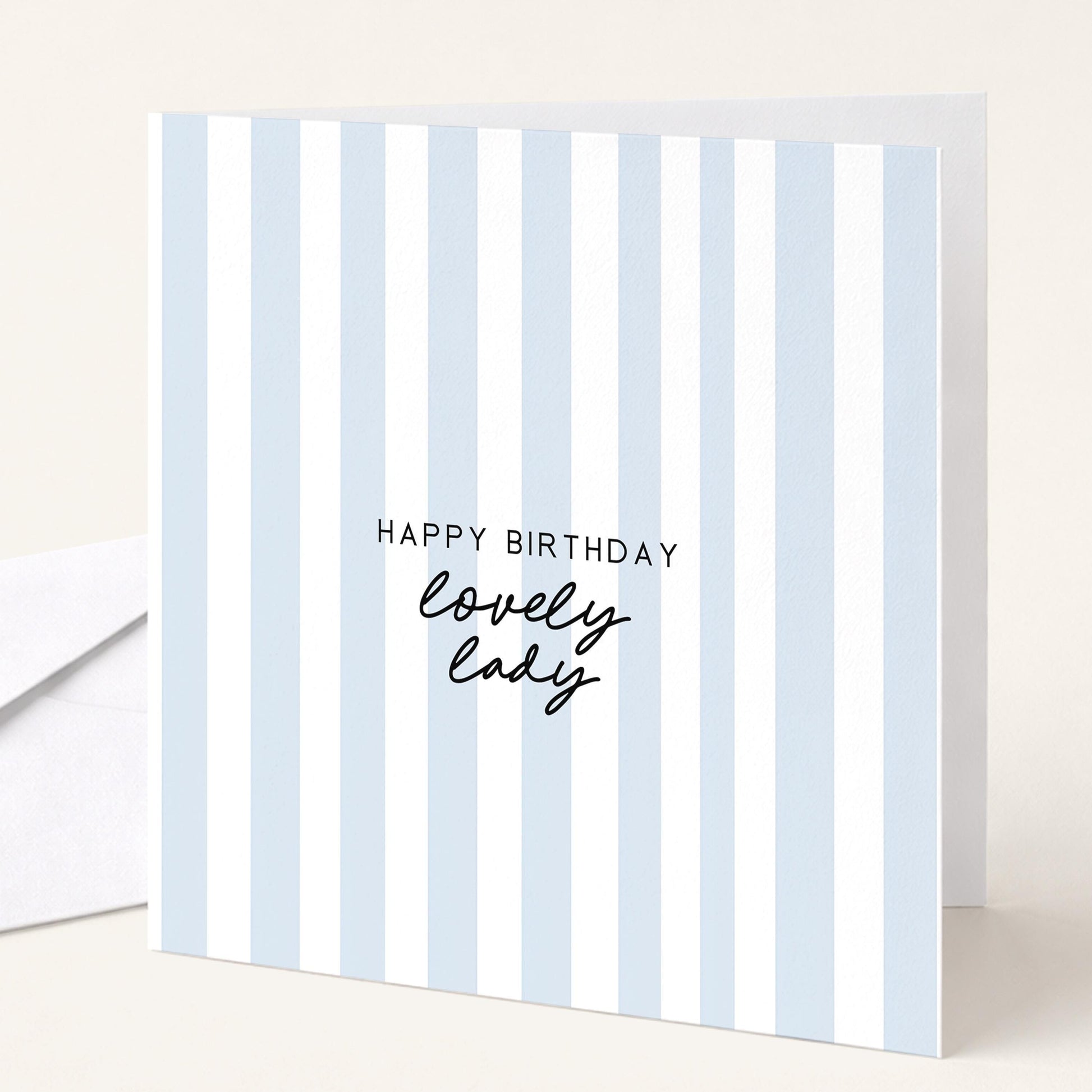 Birthday Card for Her Simple Stripe