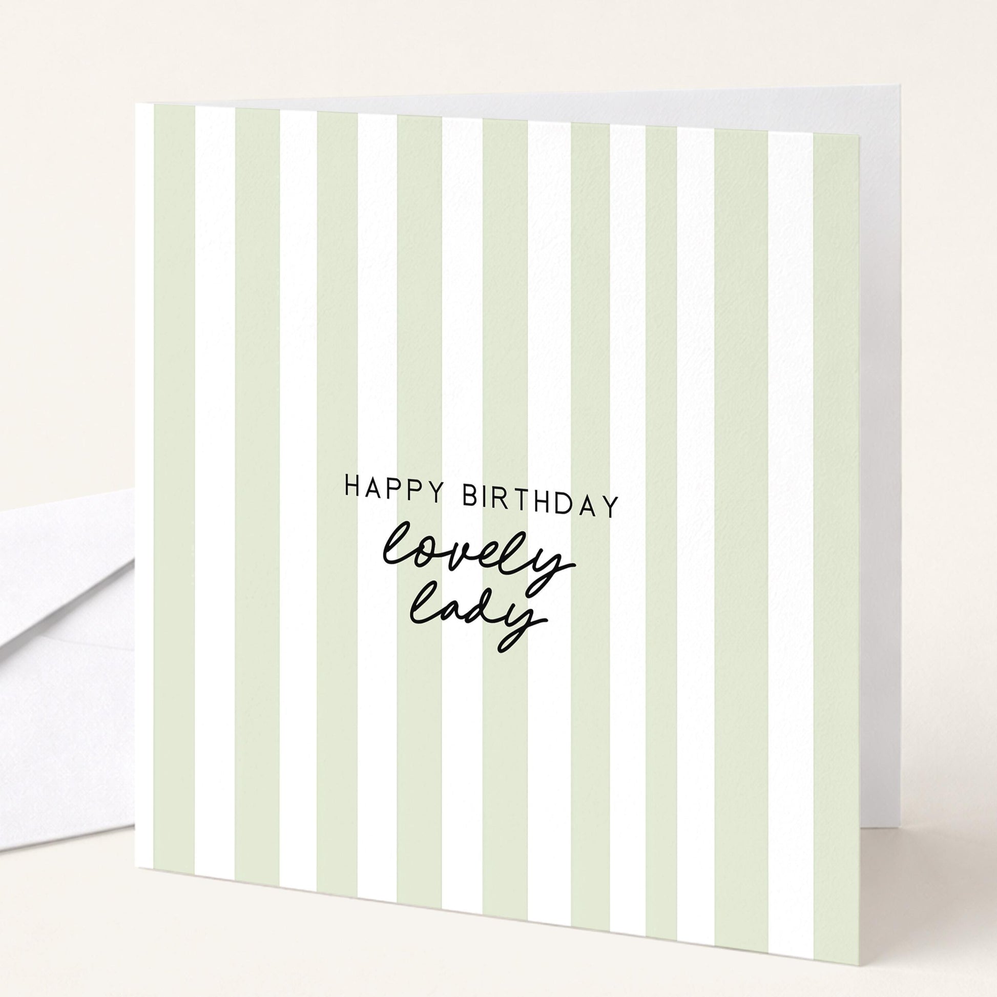 Birthday Card for Her Simple Stripe
