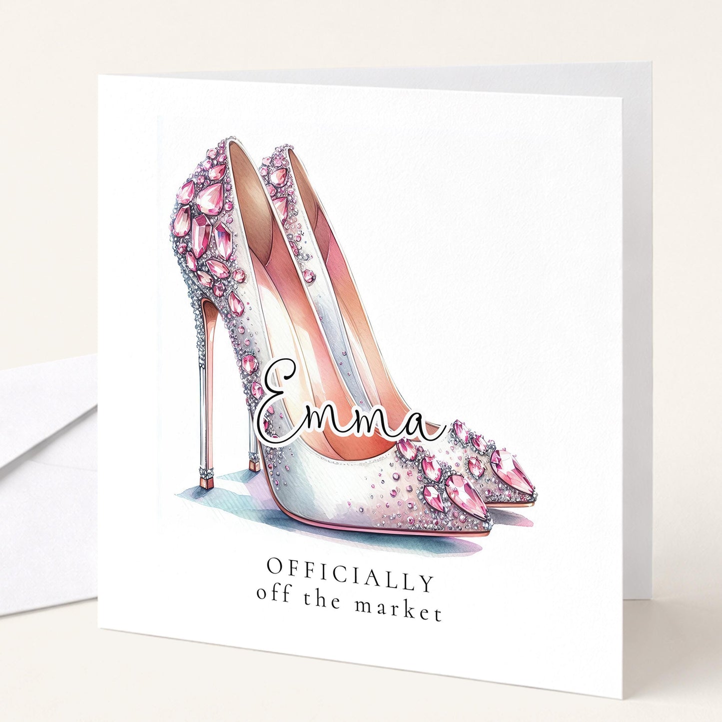 Bride To Be Card – Glamorous Wedding Card With Officially Off Market Design