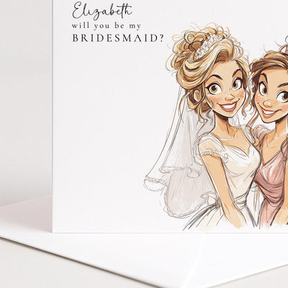 Bridesmaid Proposal Card – Funny Wedding Card | Personalised Keepsake Gift