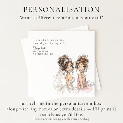 Bridesmaid Proposal Card – Personalised Bridesmaid Card With Matte Finish Greeting