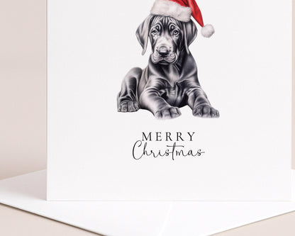 Christmas Dog Card - Personalised Black Lab Holiday Greeting With Envelope