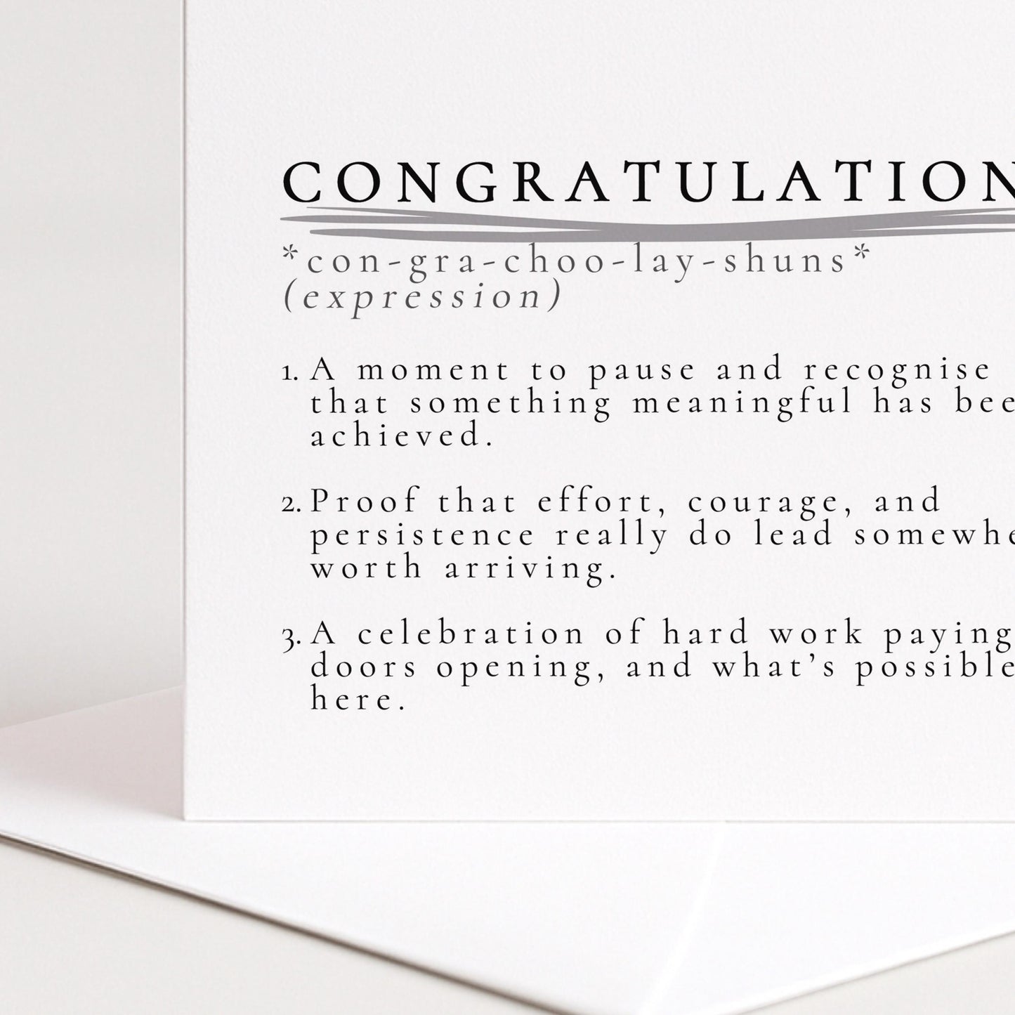 Congratulations Card – Minimalist Design Celebration Card With Matte Finish