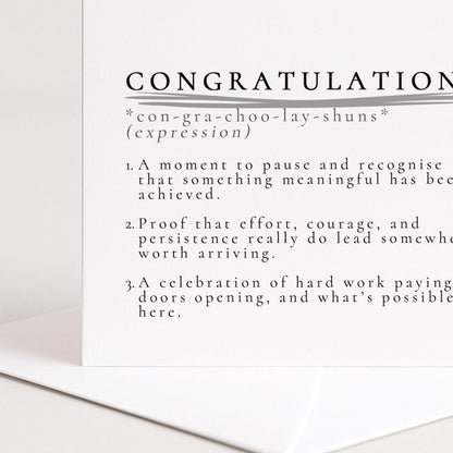 Congratulations Card – Minimalist Design Celebration Card With Matte Finish