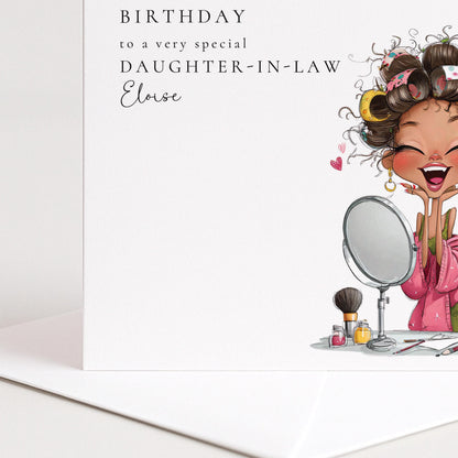 Daughter In Law Birthday Card - Personalised Fun Celebration Greeting