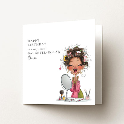 Daughter In Law Birthday Card - Personalised Fun Celebration Greeting