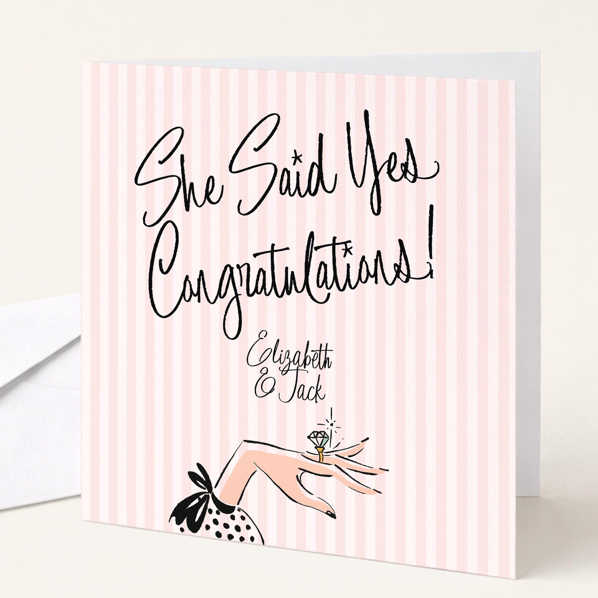 Engagement Card She Said Yes