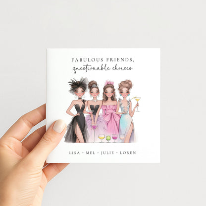 Fabulous Friends Card – Personalised Best Friend Birthday Greeting