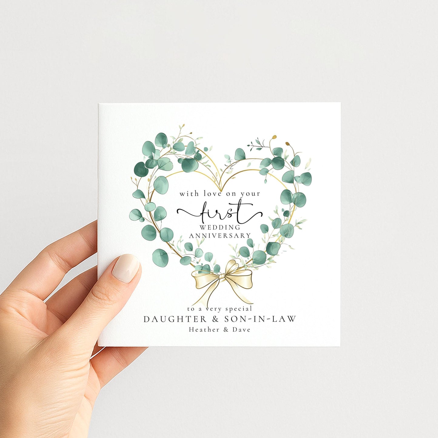First Wedding Anniversary Card for Daughter and Son-in-law