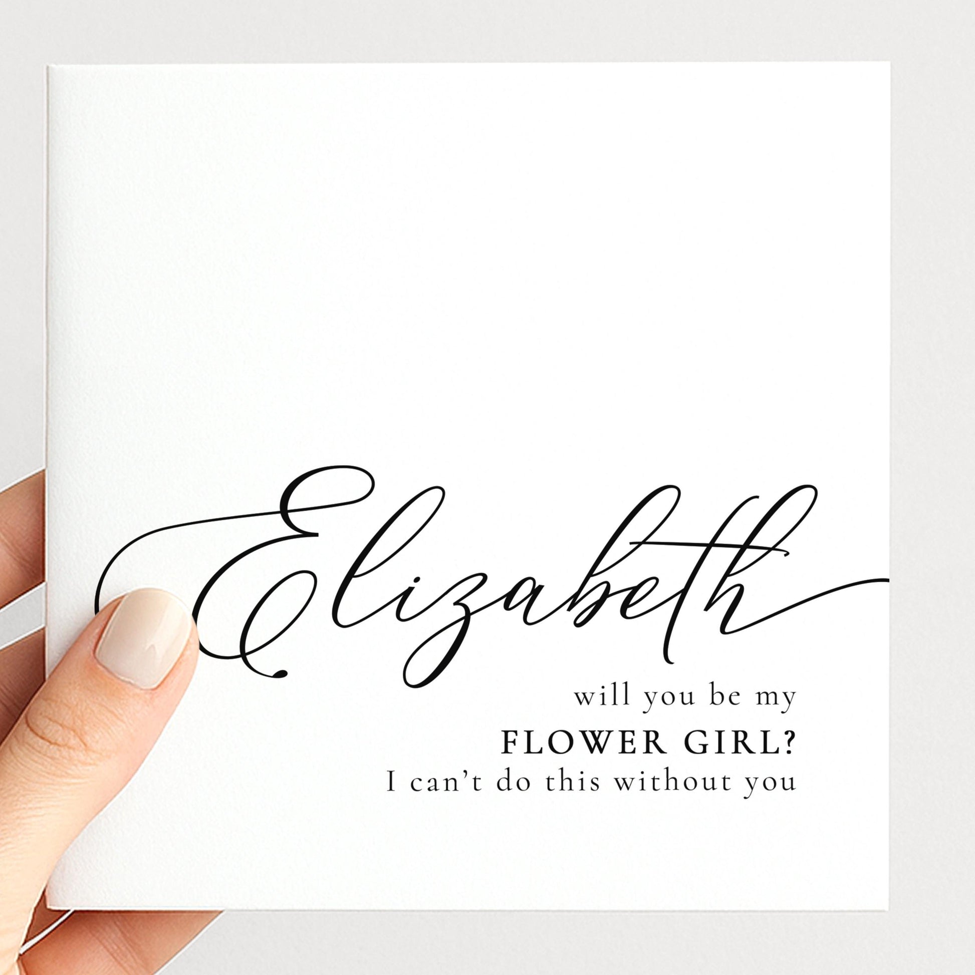 Flower Girl Proposal Card – Personalised Wedding Keepsake With Matte Finish