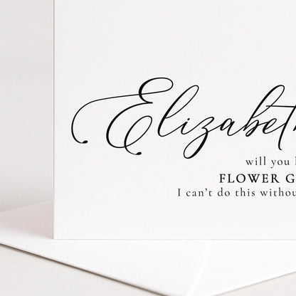 Flower Girl Proposal Card – Personalised Wedding Keepsake With Matte Finish