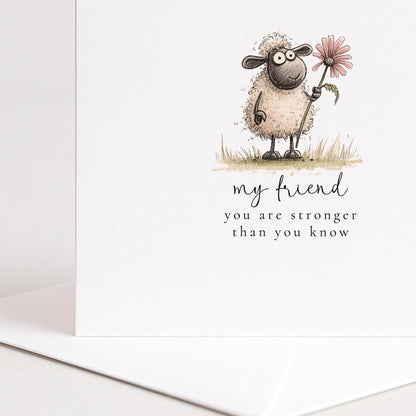 Friend Encouragement Card – Uplifting Comfort & Kind Message For Tough Times
