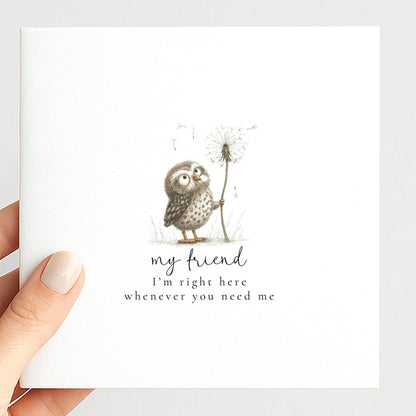 Friend Support Card – Encouragement & Comfort Card Friend With Heartfelt Message