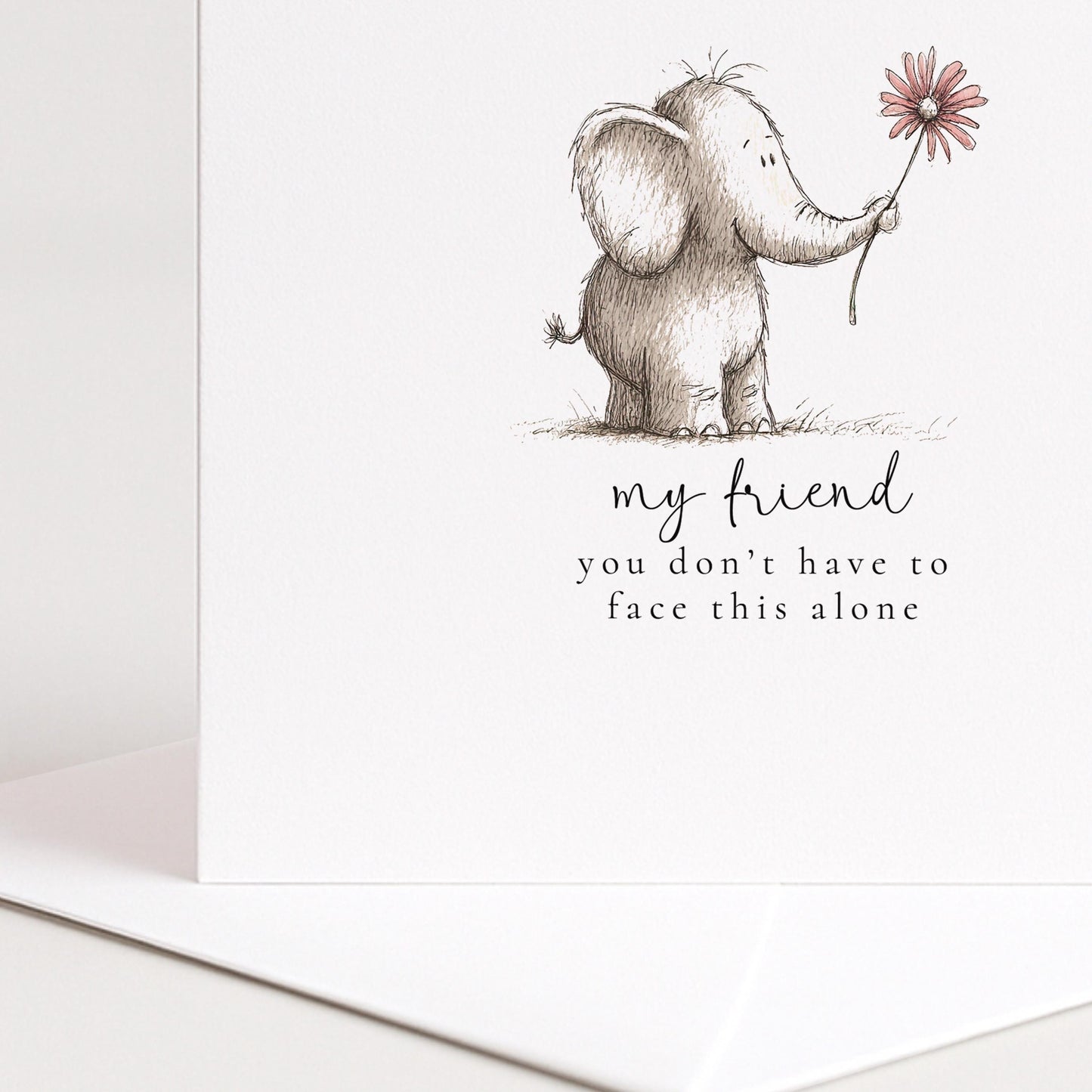 Friend Support Card – Encouragement & Comfort For Tough Times With Kindness