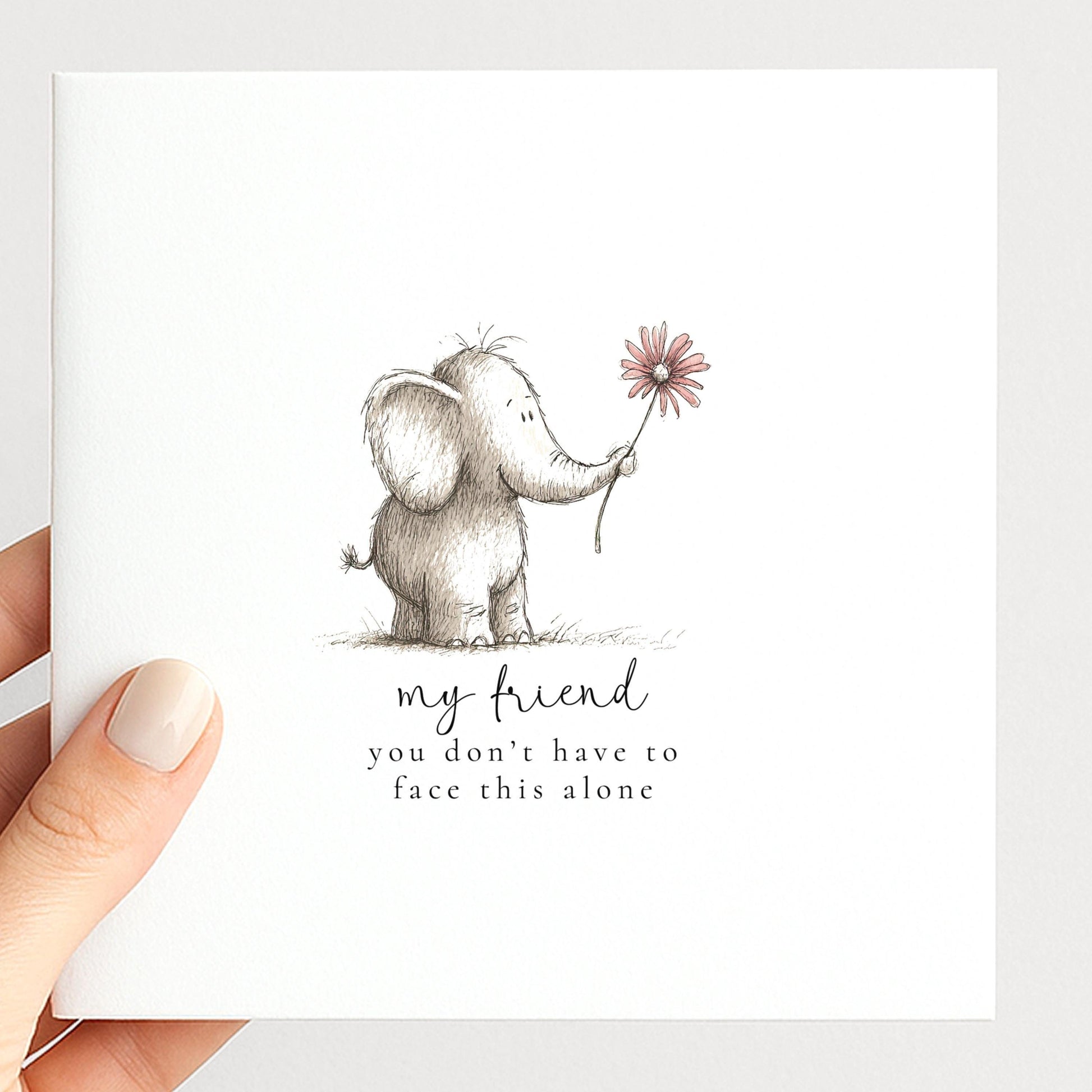 Friend Support Card – Encouragement & Comfort For Tough Times With Kindness