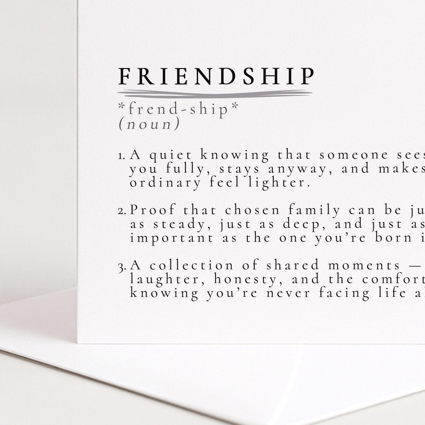 Friendship Card – Meaningful Birthday & Thank You Card for Best Friends
