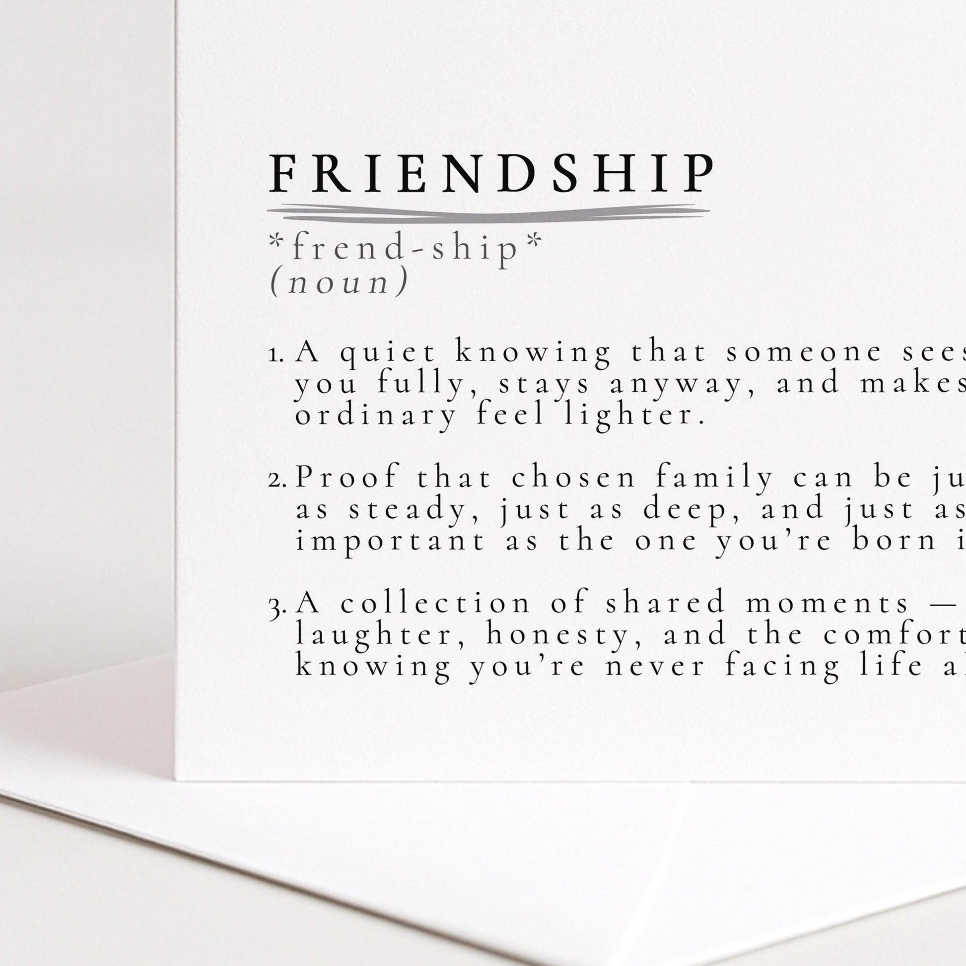 Friendship Card – Meaningful Birthday & Thank You Card for Best Friends