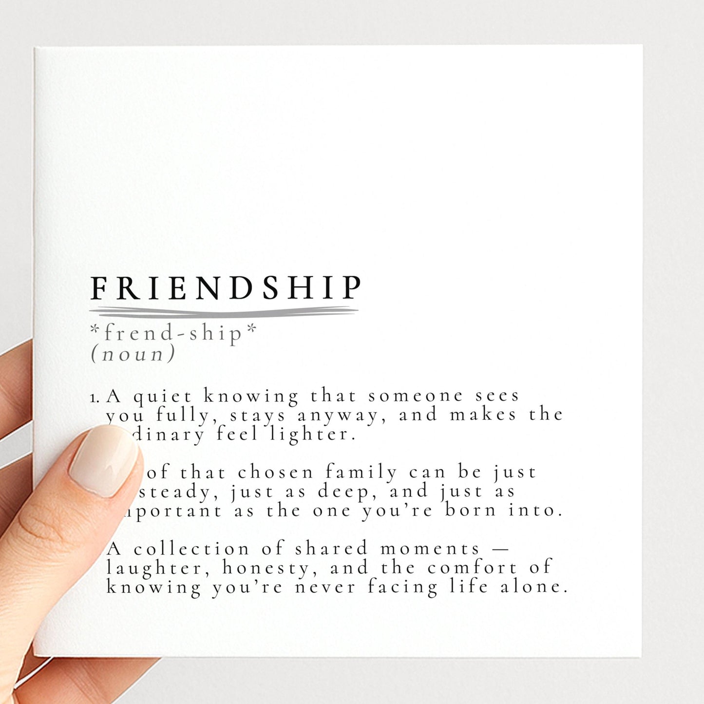 Friendship Card – Meaningful Birthday & Thank You Card for Best Friends