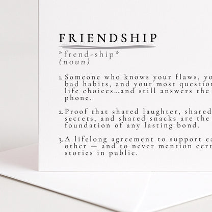 Friendship Card – Meaningful Just Because Card With Heartfelt Message