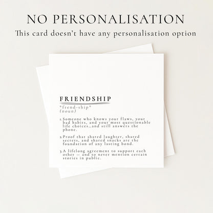 Friendship Card – Meaningful Just Because Card With Heartfelt Message
