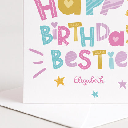 Fun Personalised Birthday Card For Bestie