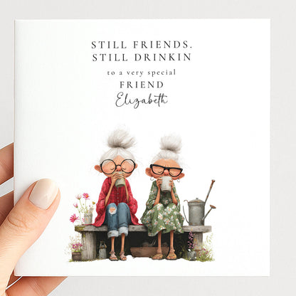 Funny Birthday Card – Best Friend Personalised Cheeky Milestone Greeting