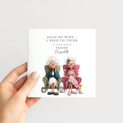 Funny Birthday Card – Cheeky Friend Card With UK Humour & Personalisation