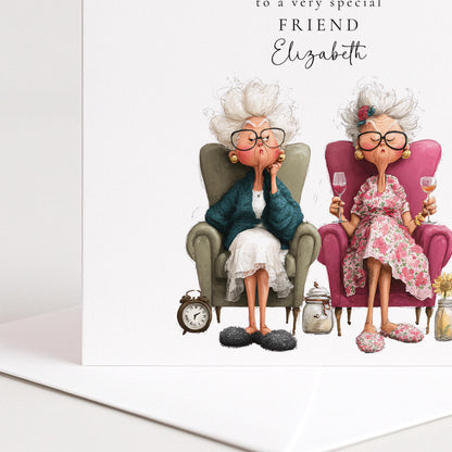 Funny Birthday Card – Cheeky Friend Card With UK Humour & Personalisation