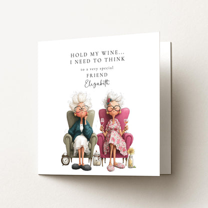 Funny Birthday Card – Cheeky Friend Card With UK Humour & Personalisation