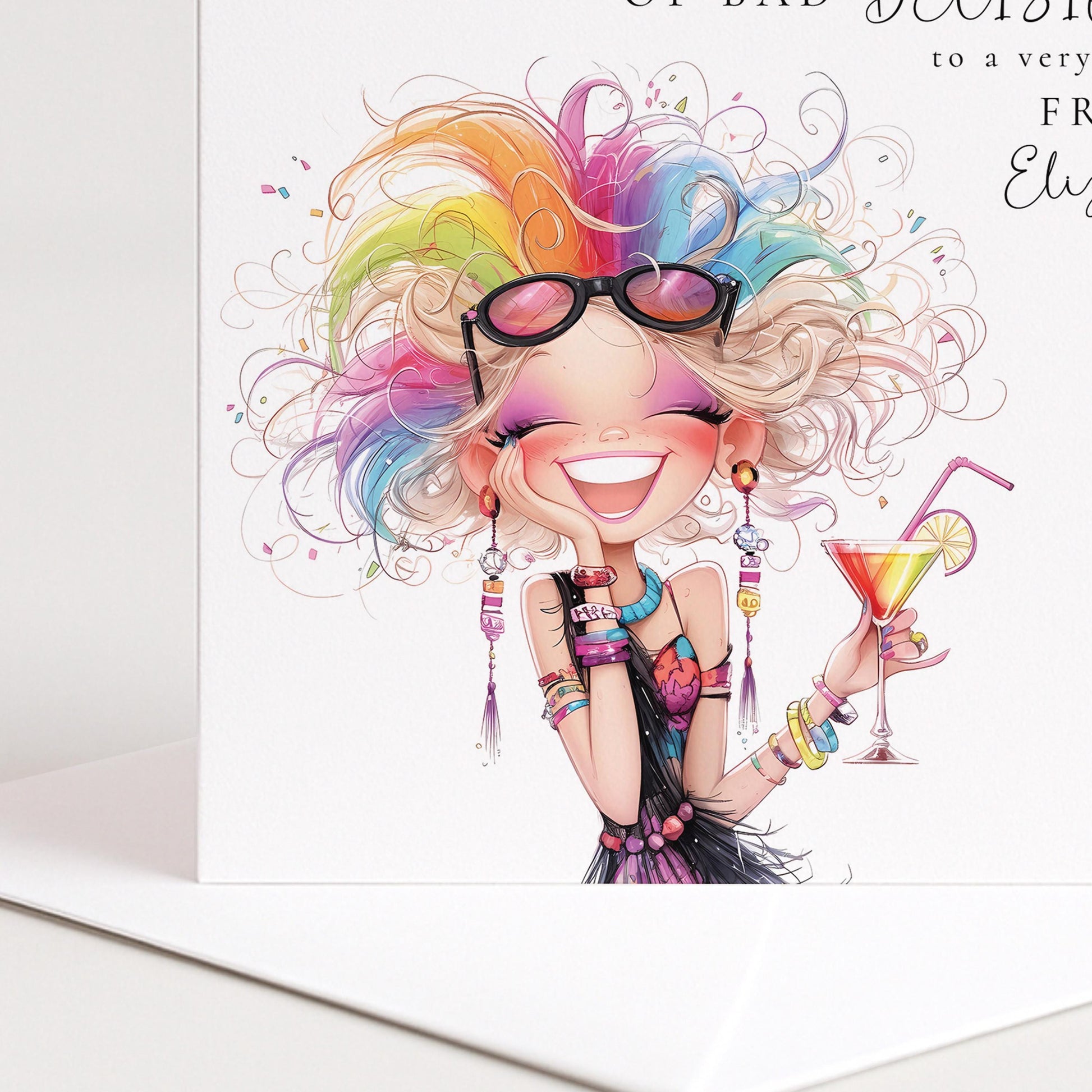 Funny Birthday Card - Cheeky Personalised Birthday Card for Friend with Name