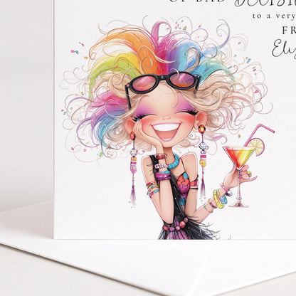 Funny Birthday Card - Cheeky Personalised Birthday Card for Friend with Name