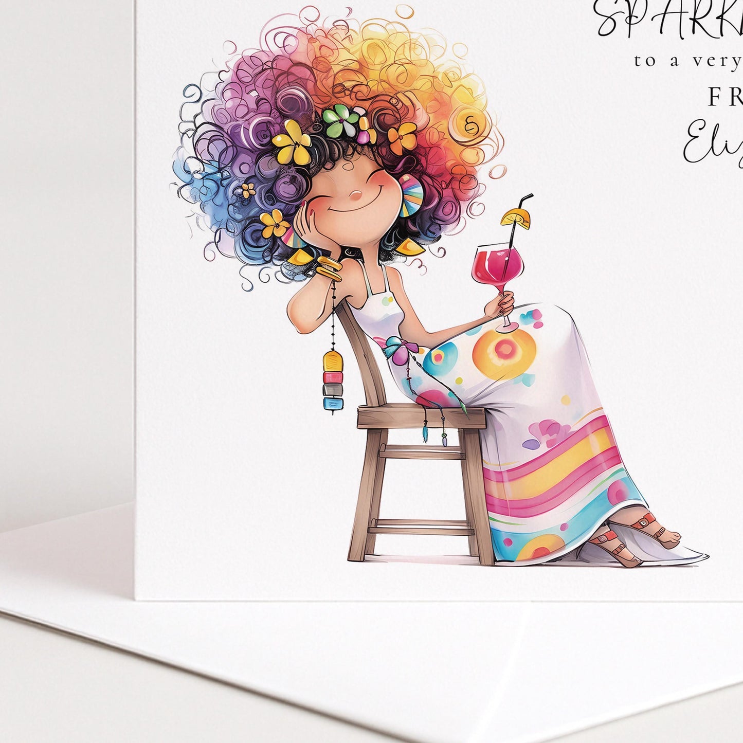 Funny Birthday Card - Colourful Friend Greeting With Uplifting Message