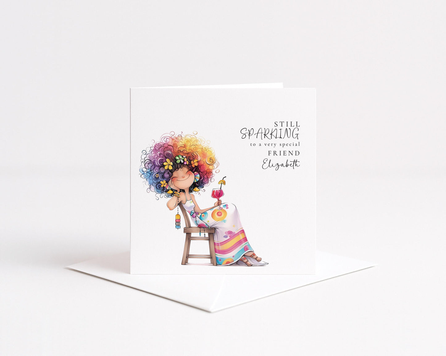 Funny Birthday Card - Colourful Friend Greeting With Uplifting Message