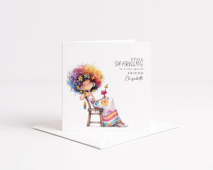 Funny Birthday Card - Colourful Friend Greeting With Uplifting Message