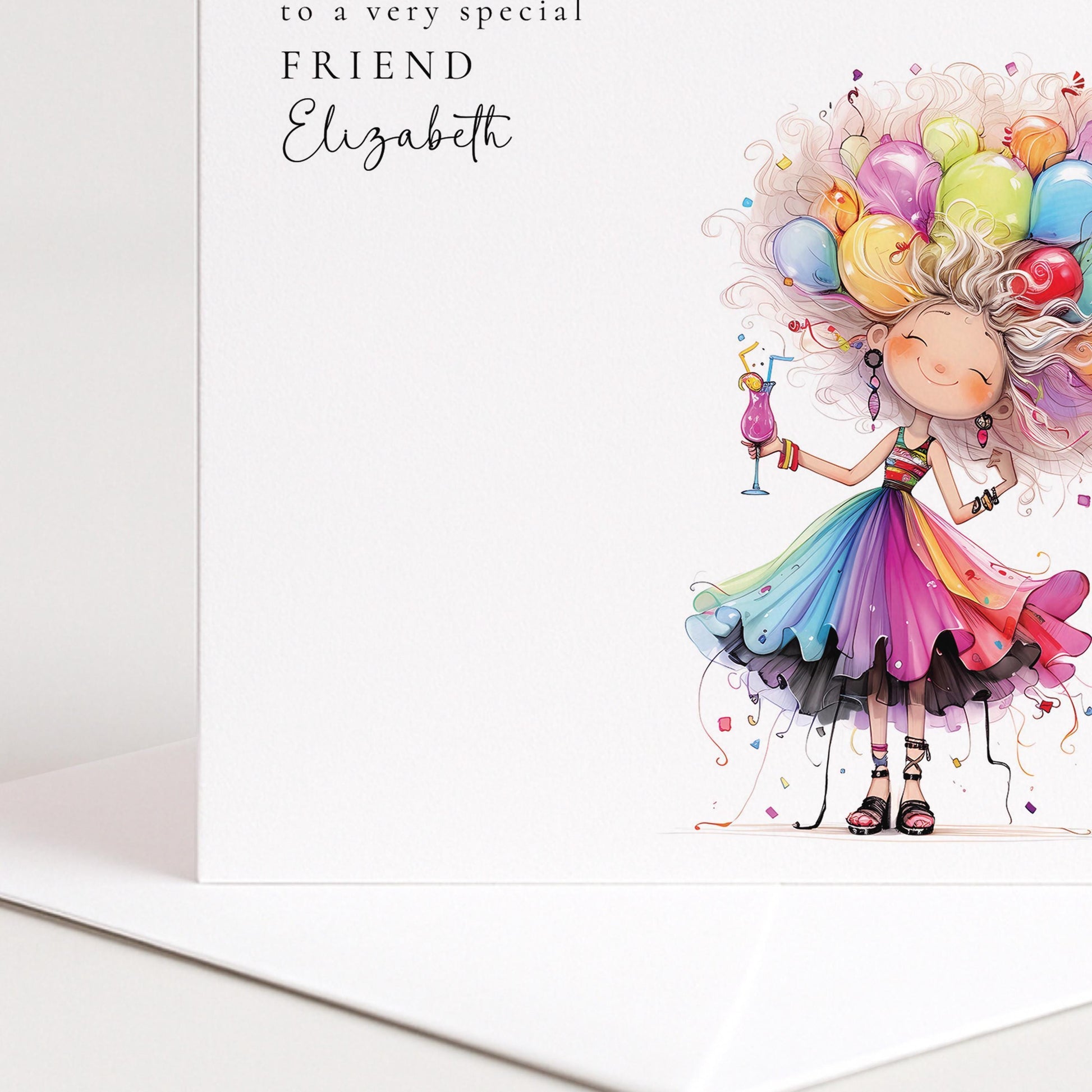 Funny Birthday Card - Colourful Personalised Greeting for Friend’s Celebration