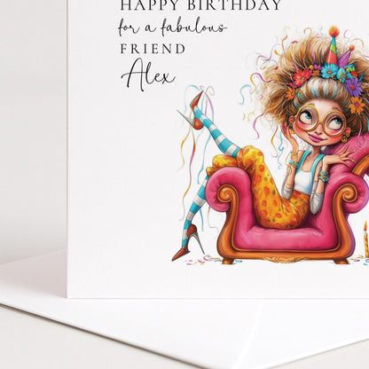 Funny Birthday Card - Personalised Friend Greeting With Playful Humour & Premium Matte Card