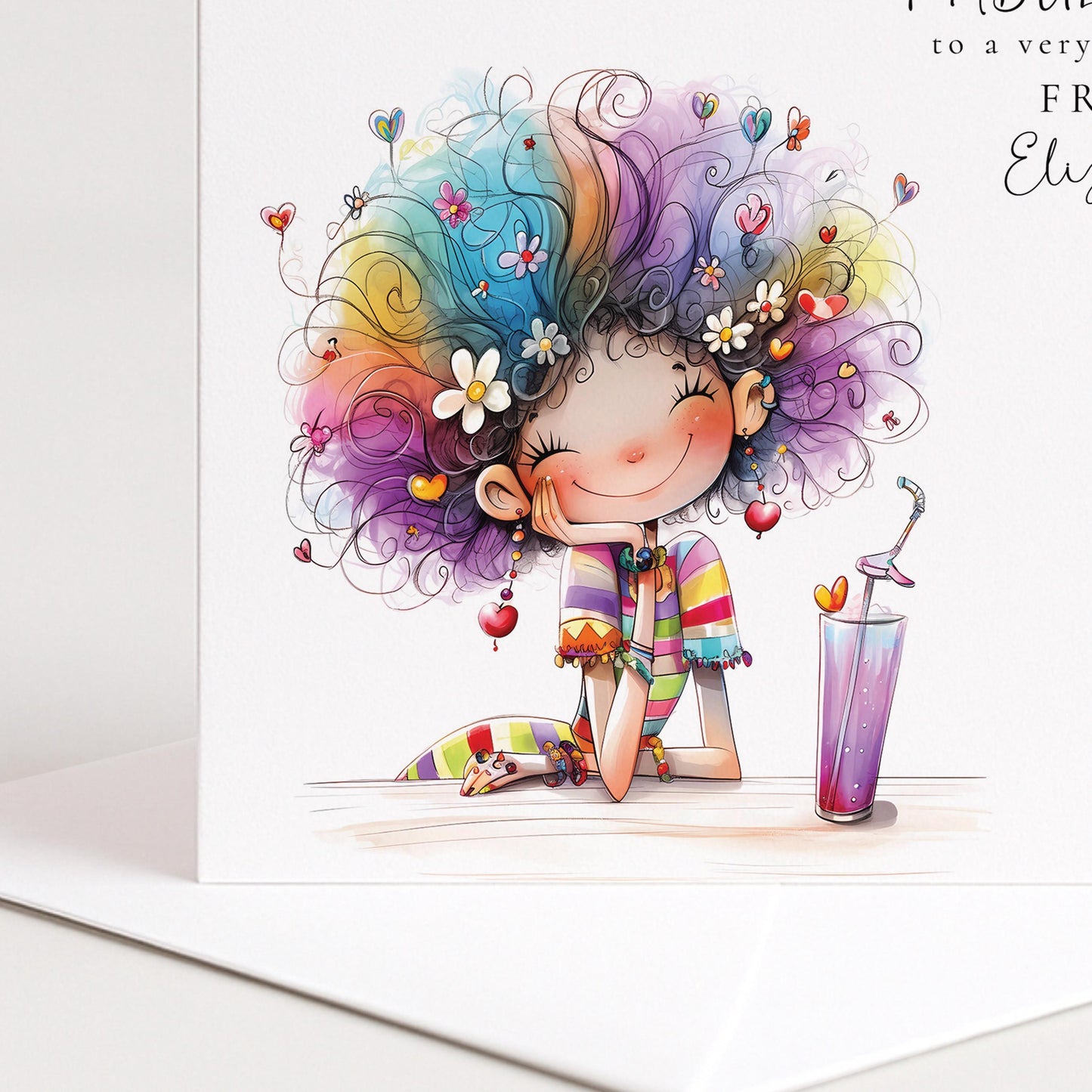 Funny Birthday Card - Personalised Friend Greeting With Uplifting Message