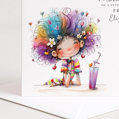 Funny Birthday Card - Personalised Friend Greeting With Uplifting Message