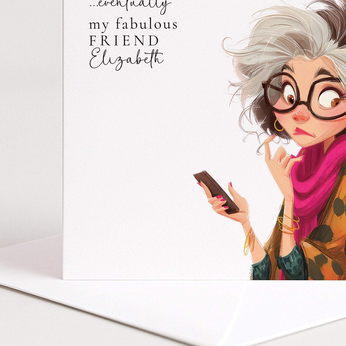 Funny Birthday Card - Personalised Matte Finish Greeting for Best Friend