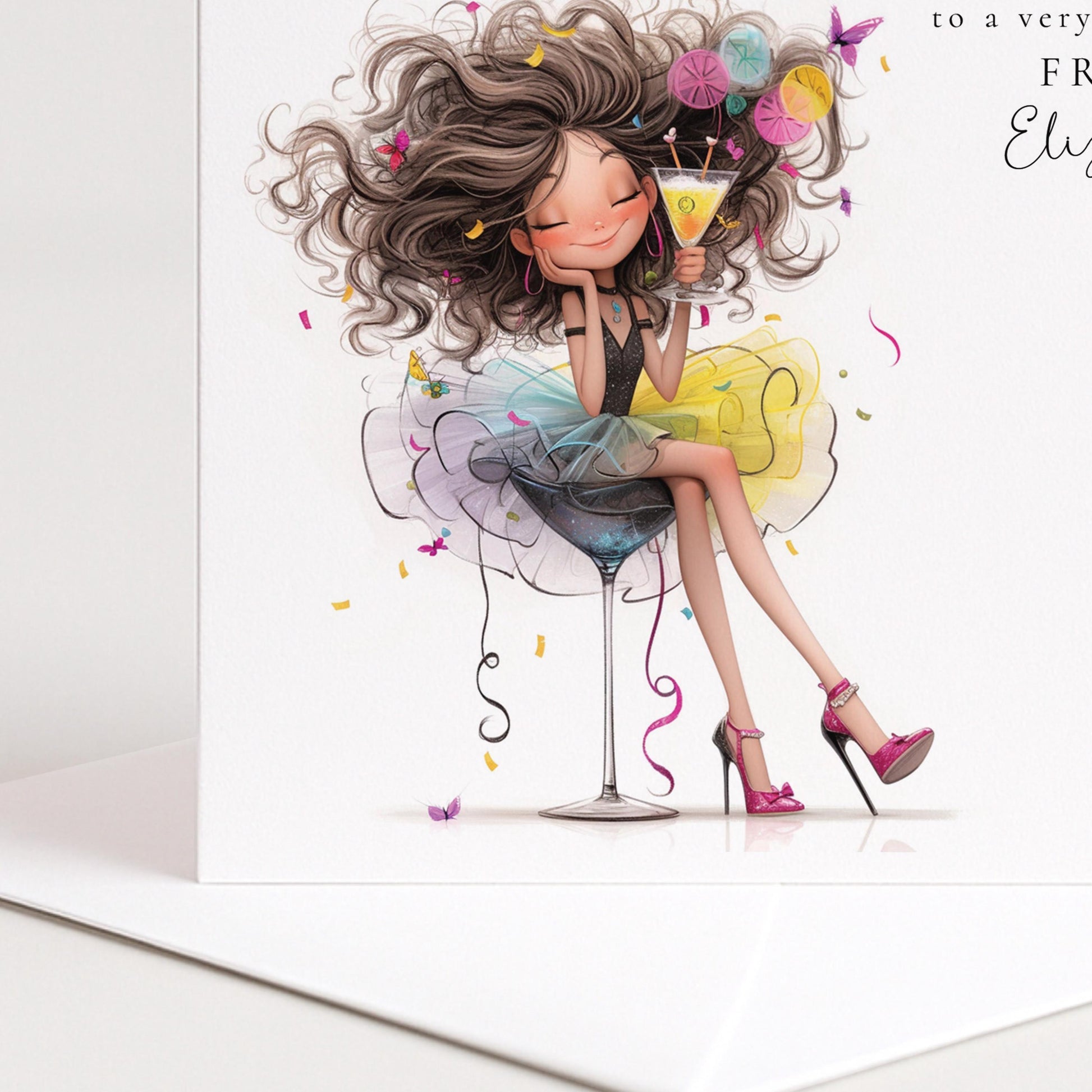 Funny Birthday Card - Stylish Personalised Card for Friend | Older Wiser Still Fabulous