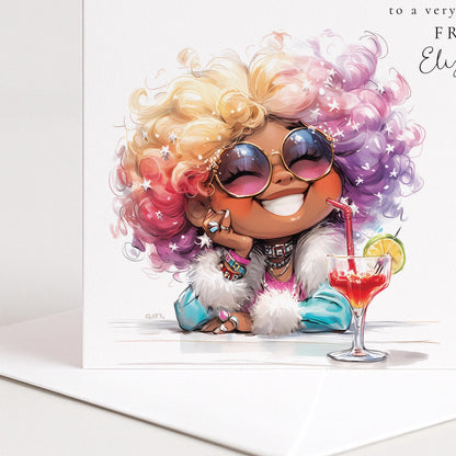 Funny Birthday Card - Too Glam To Count Candles | Personalised Sassy Friend Card