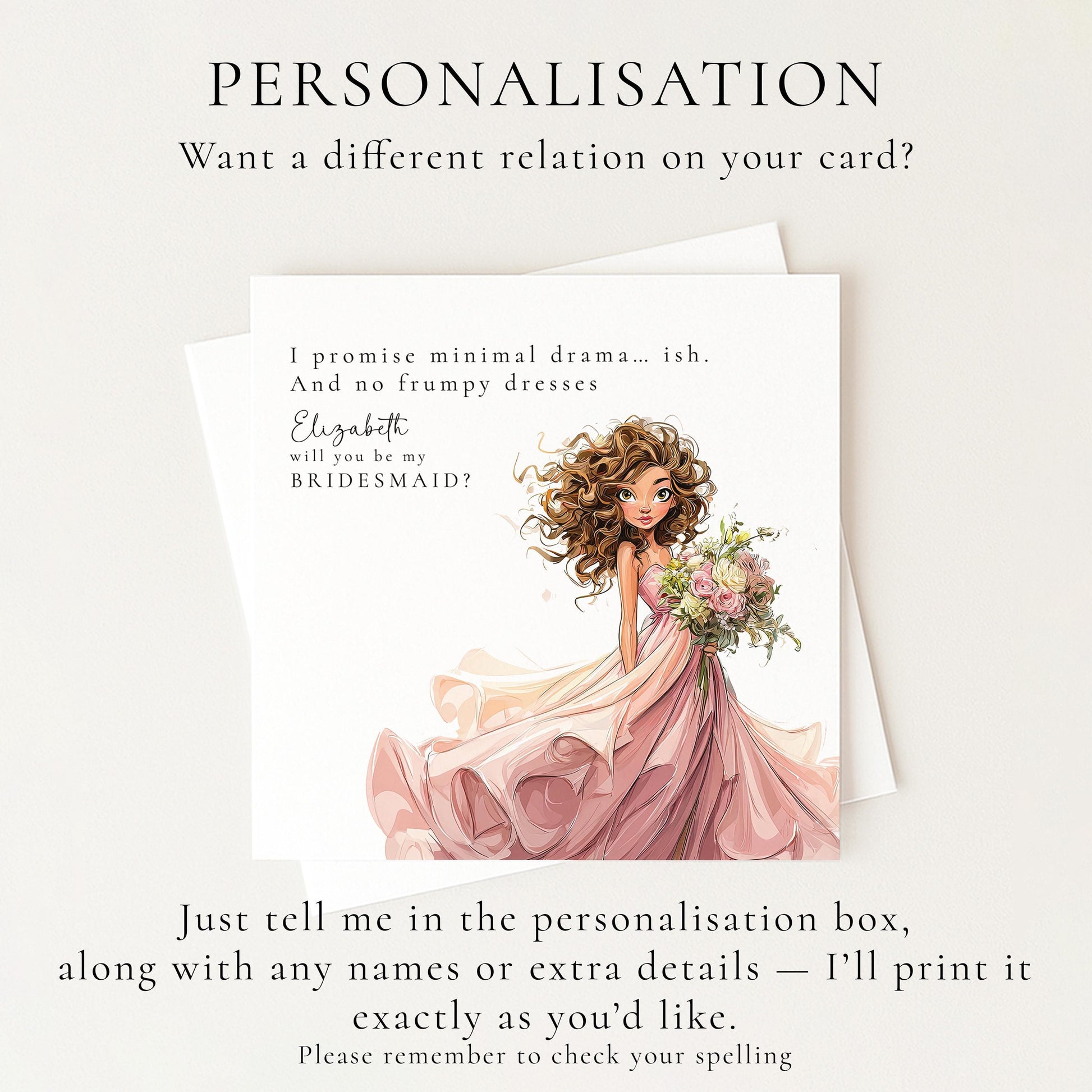 Funny Bridesmaid Proposal Card