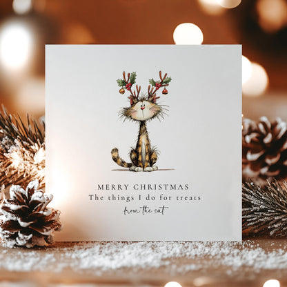 Funny Cat Christmas Card