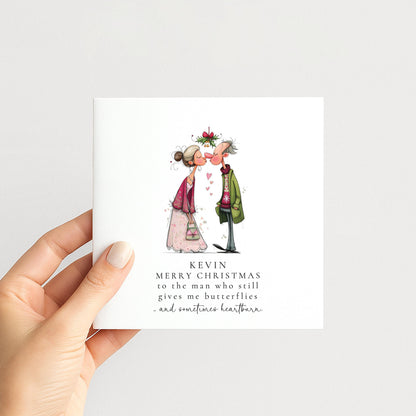 Funny Christmas Card Husband – Personalised Romantic Holiday Card With Envelope